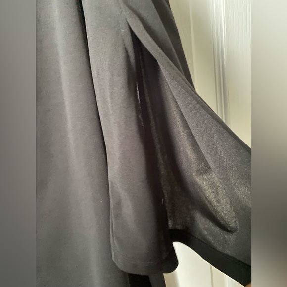 Off Shoulder Split Sleeve SHEIN Plus size Classic Black Dress - Picture 2 of 7